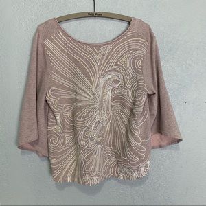 Anthropologie Akemi + Kin Onira bird cropped shirt